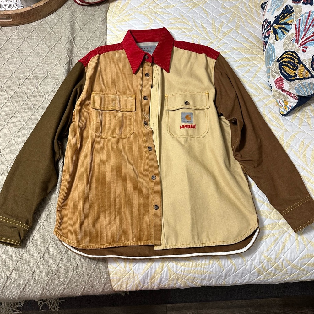 Marni X Carhartt Colorblock Corduroy Shirt Jacket